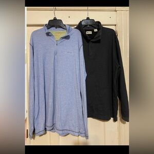 Orvis Classic Collection +Hagaar Men's 1/4 Zip Pullover Shirts XL Blue-Gray